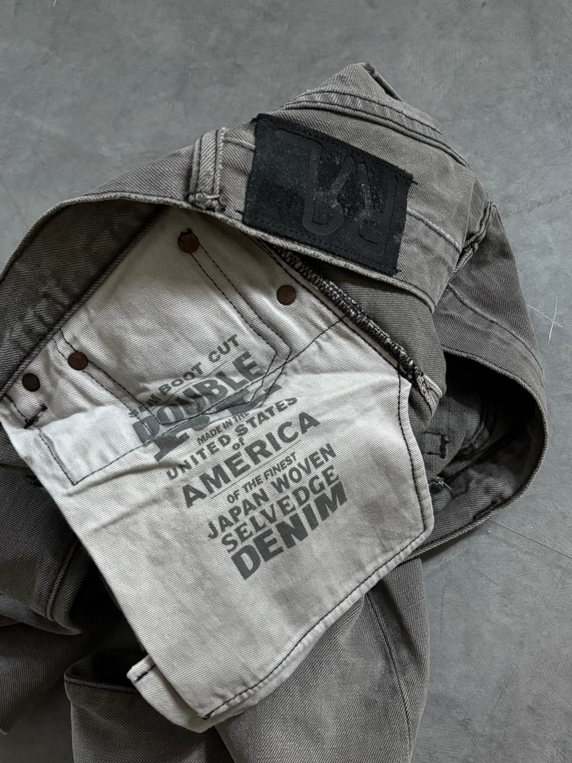 RRL 더블알엘 워싱 데님 그레이 팬츠 상품이미지10