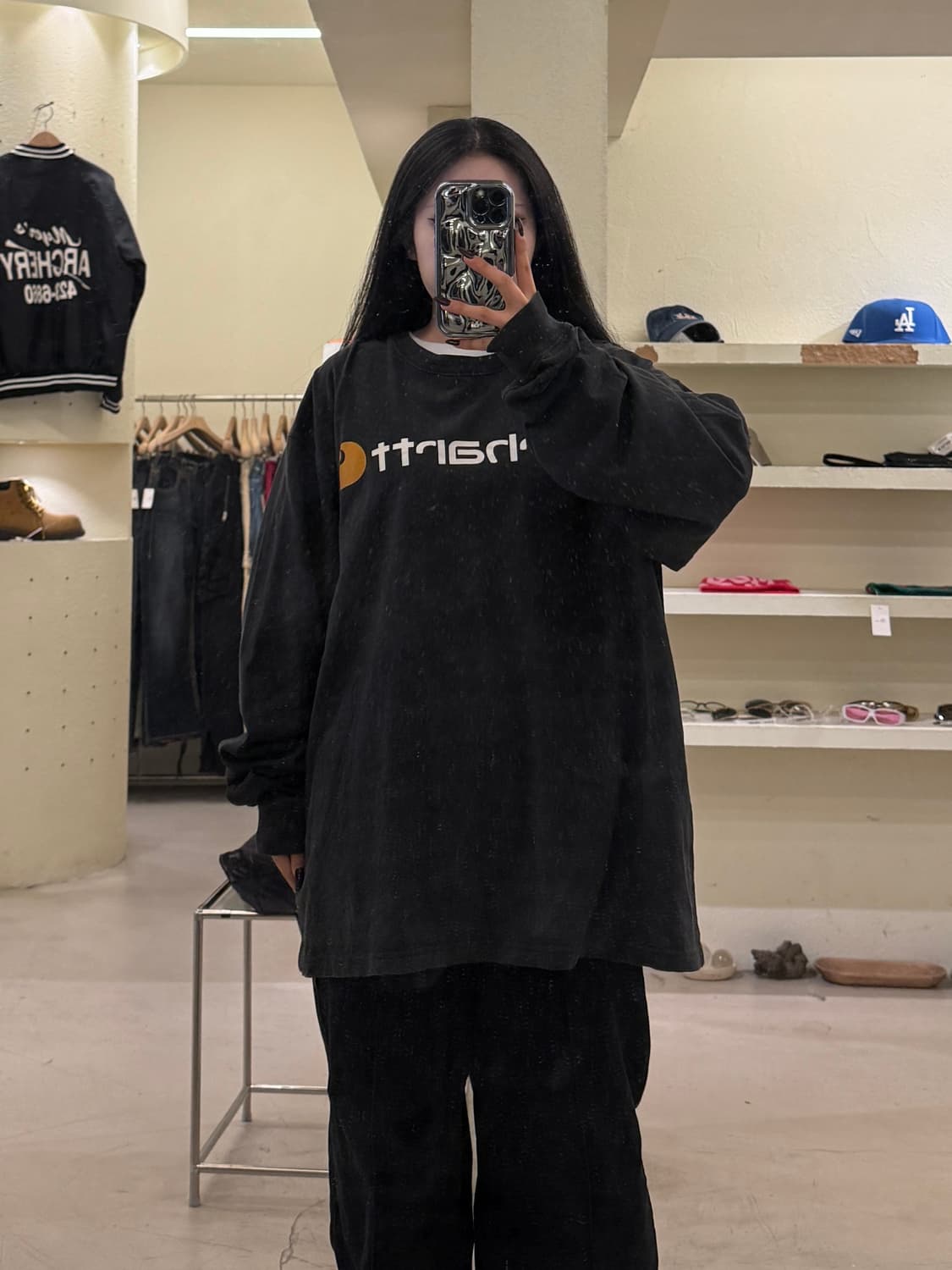 칼하트 시그니처 로고 롱슬리브 U1258 상품이미지1