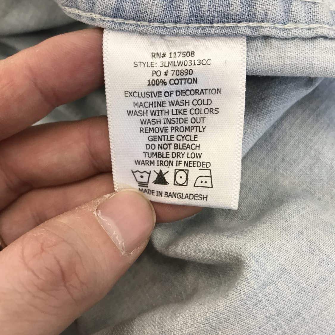 리바이스 웨스턴 워시드 데님셔츠 레귤러핏 [M] 상품이미지6