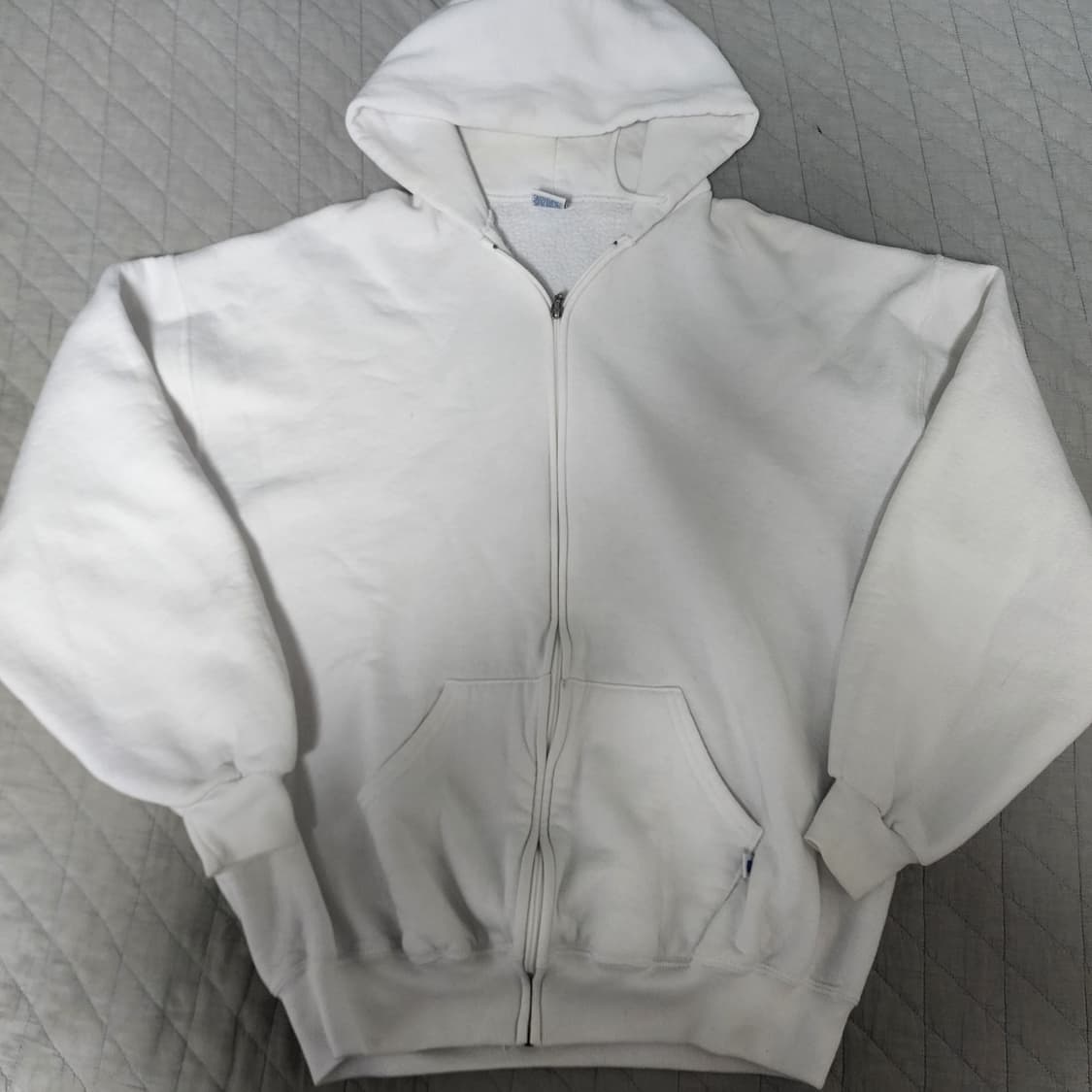 [XL] 90s 빈티지 러셀 애슬레틱 후드집업 화이트 상품이미지1