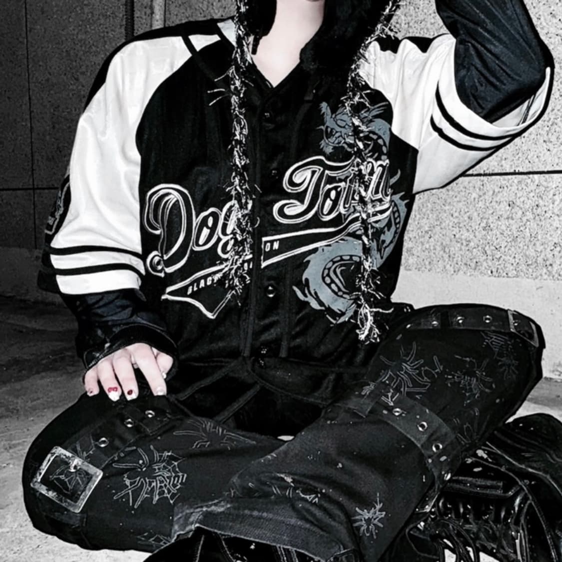 DOGTOWN 도그타운 드래곤 자수 반팔 져지 상품이미지1