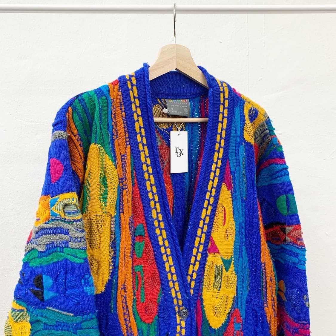 쿠지 멀티컬러 오스트레일리아 케이블 가디건 상품이미지1