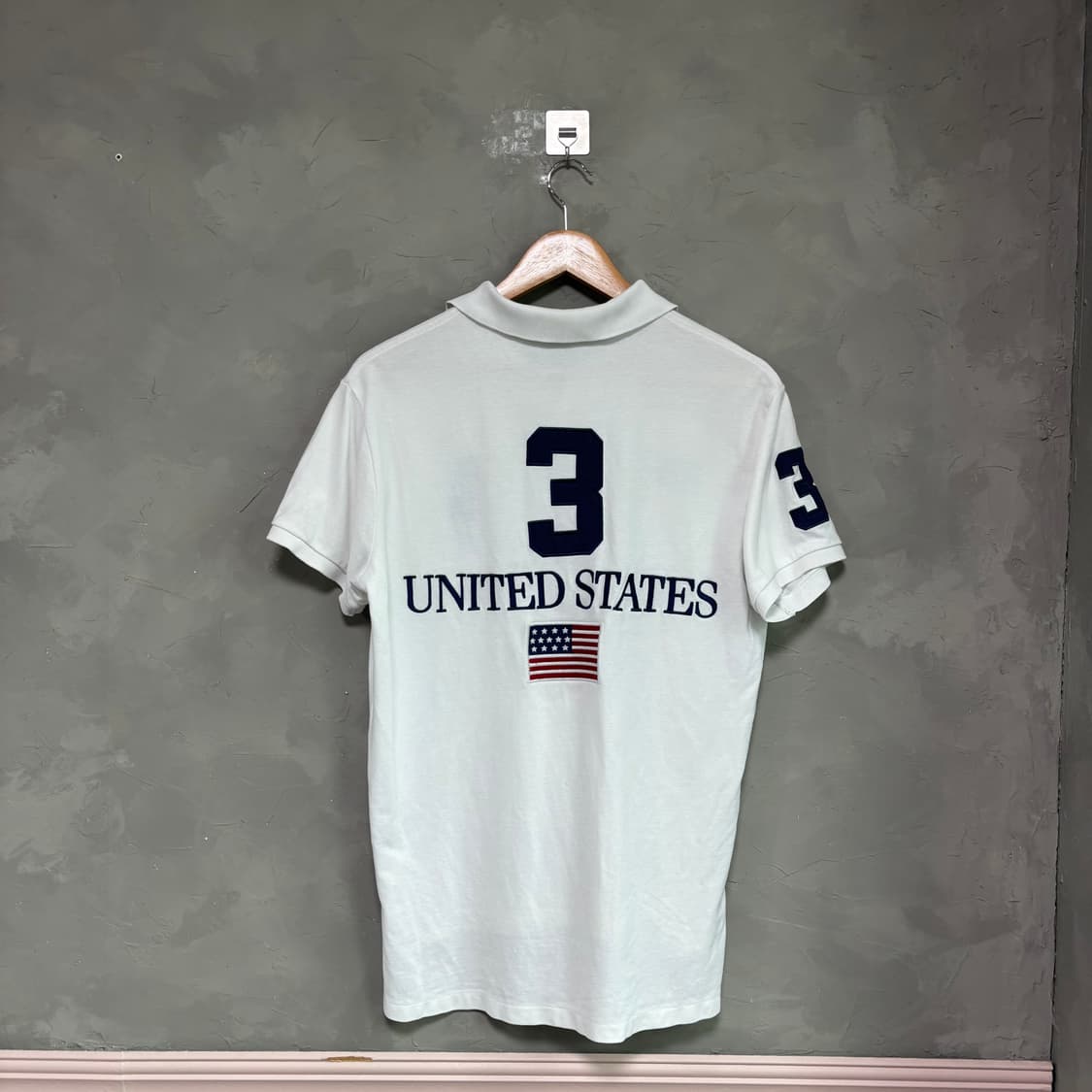 폴로 랄프로렌 USA 빅포니 카라티 반팔 화이트 상품이미지4