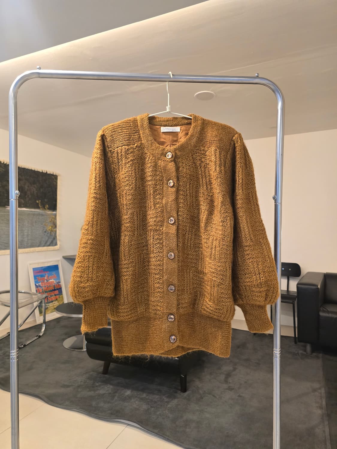 브라운 니트 가디건 상품이미지1