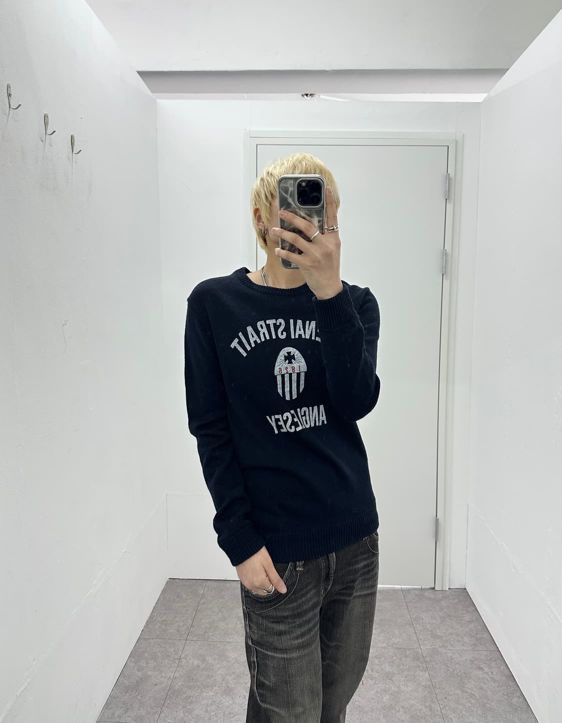 RAGEBLUE Cross Letting Knit 상품이미지3