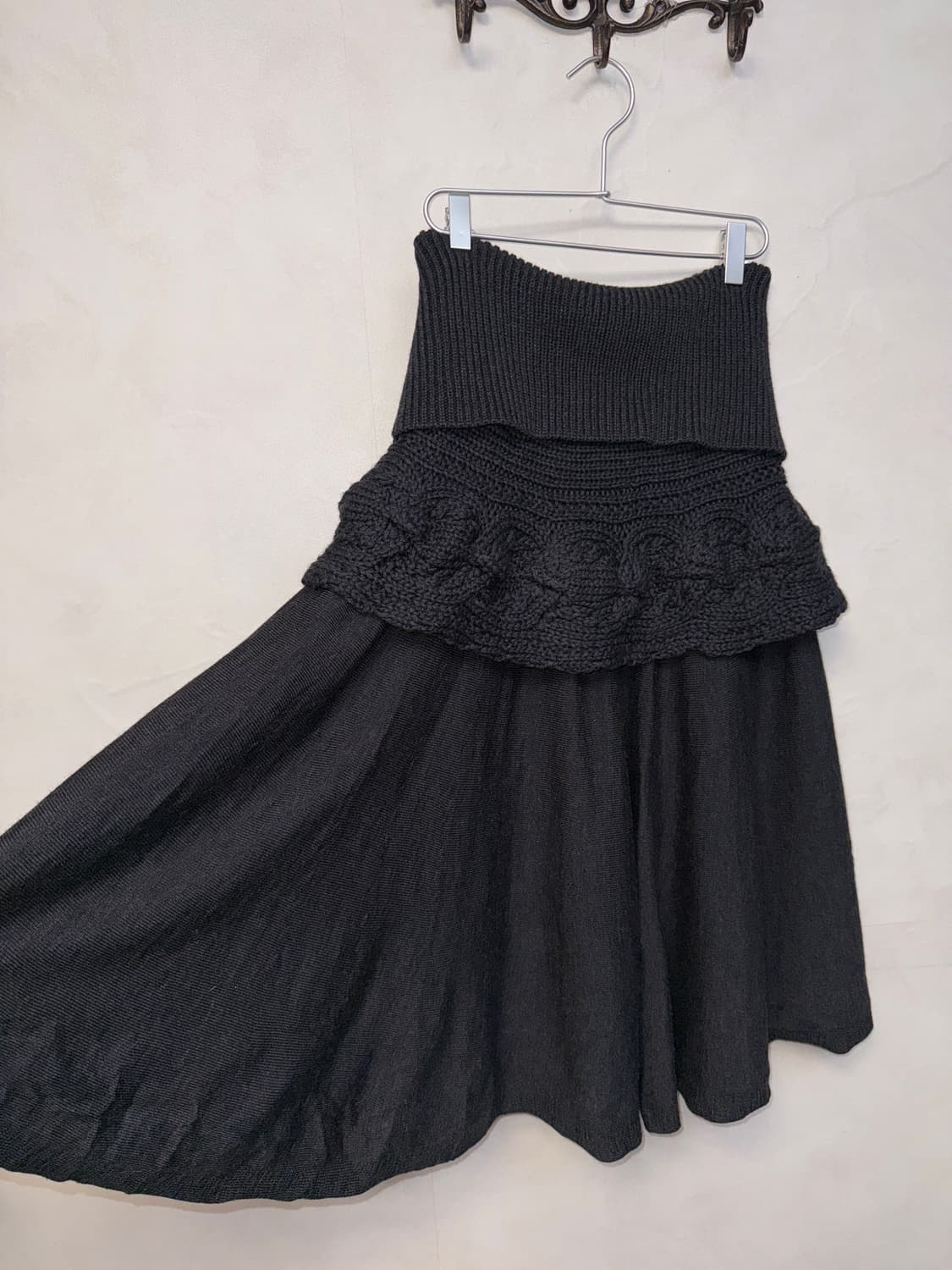 Elie Tahari charcoal wool twist knit sk 상품이미지2
