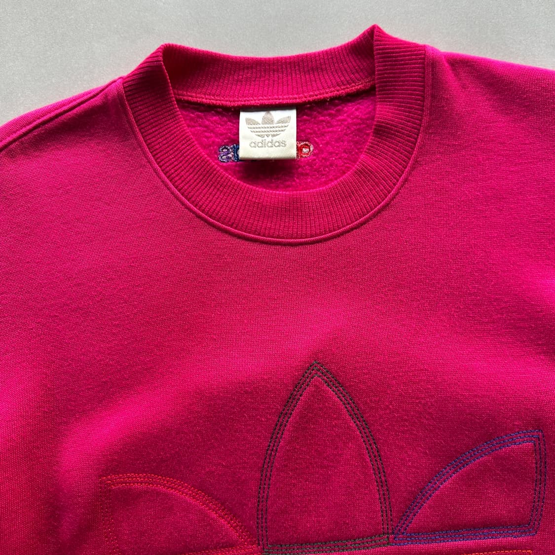 [M-L]아디다스 90s 일본판 빅로고 기모 맨투맨 상품이미지4