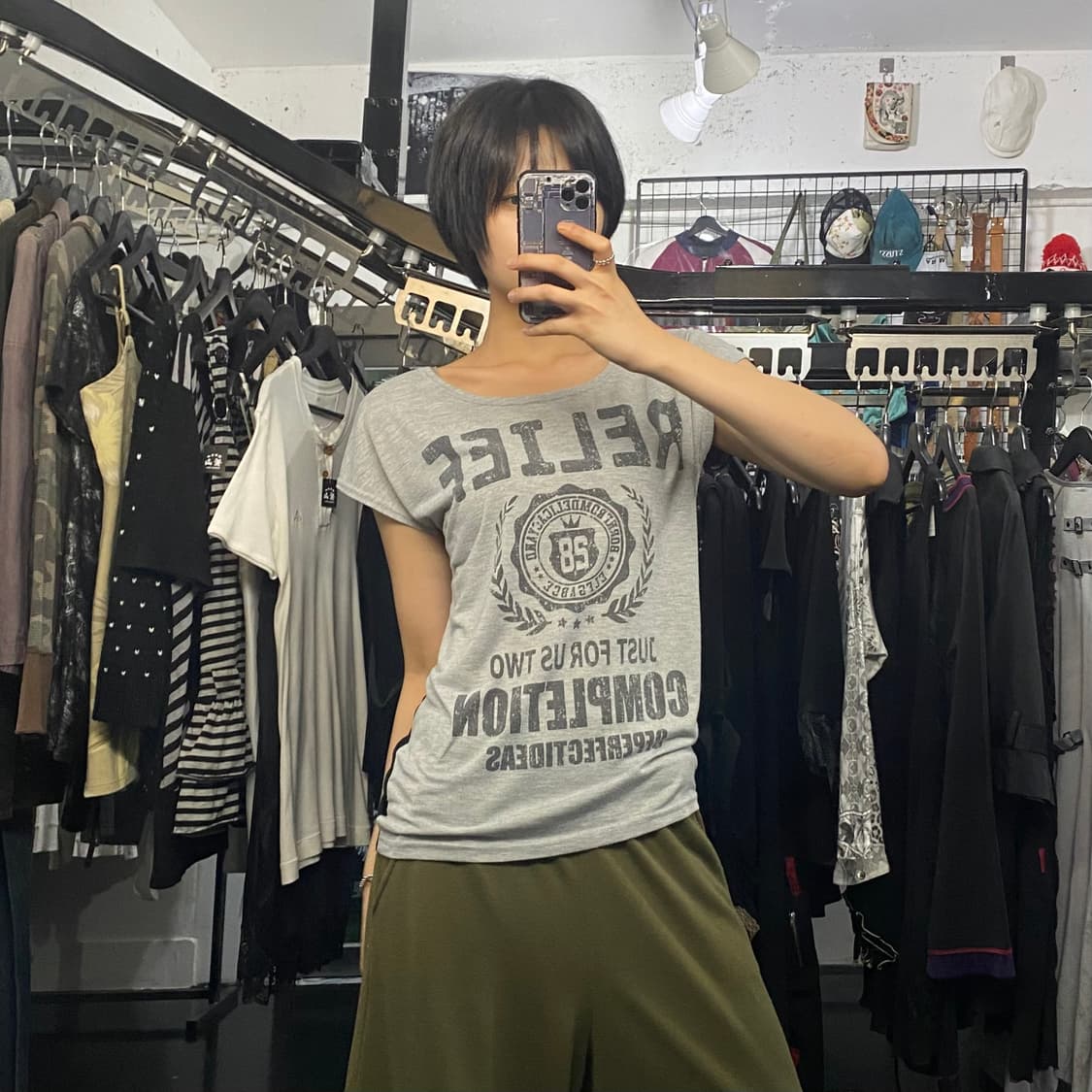 Japanese vtg y2k 레터링 디테일 반팔 티셔츠 상품이미지9