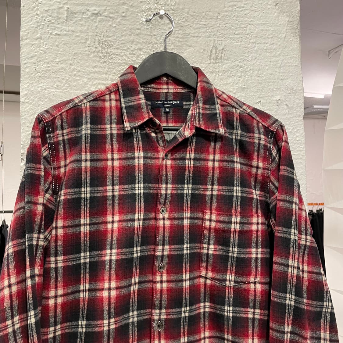 꼼데가르송 옴므 도킹 체크 셔츠 상품이미지2