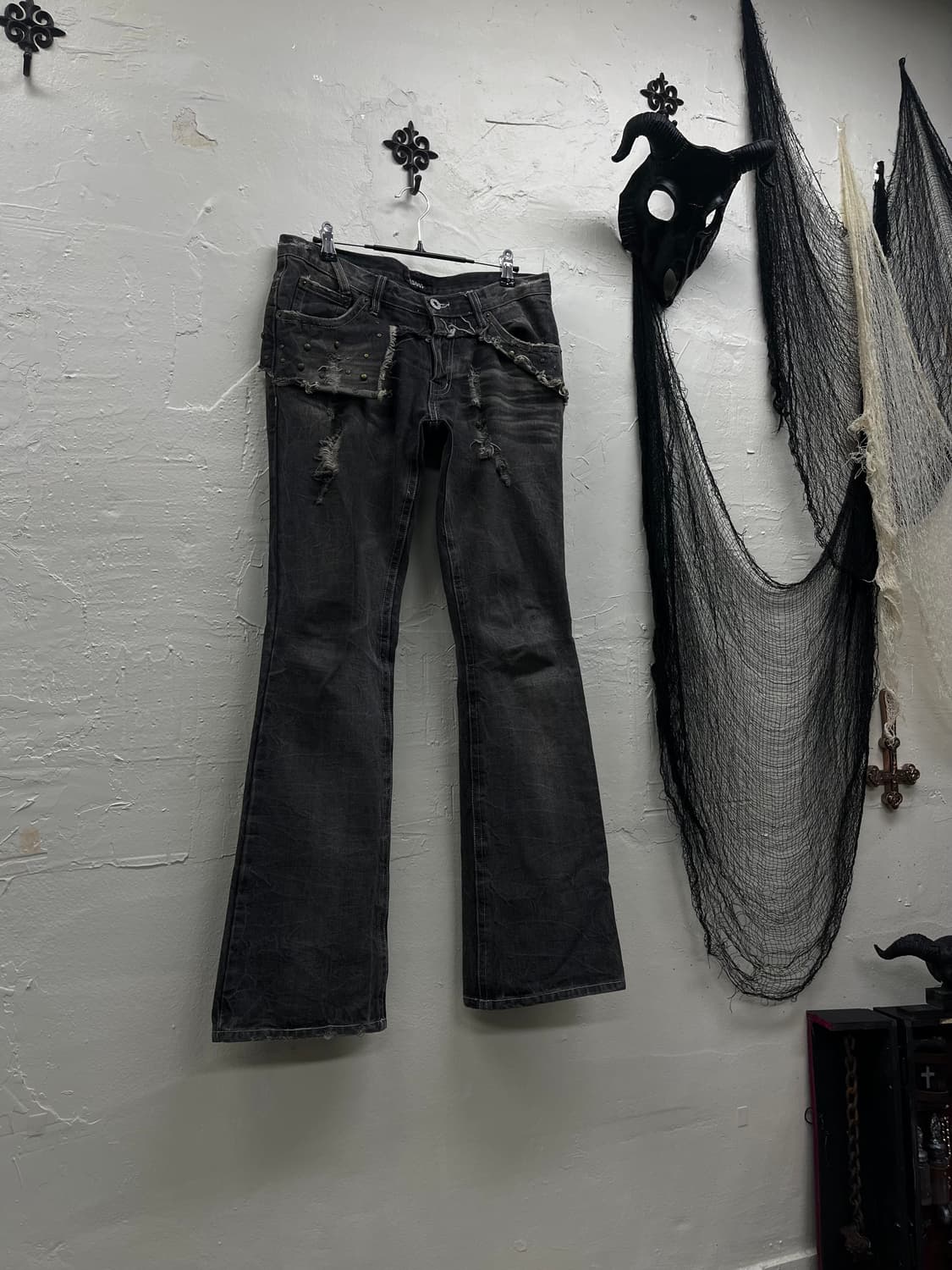 Lowbox 00s vkei layered boots cut denim  상품이미지1