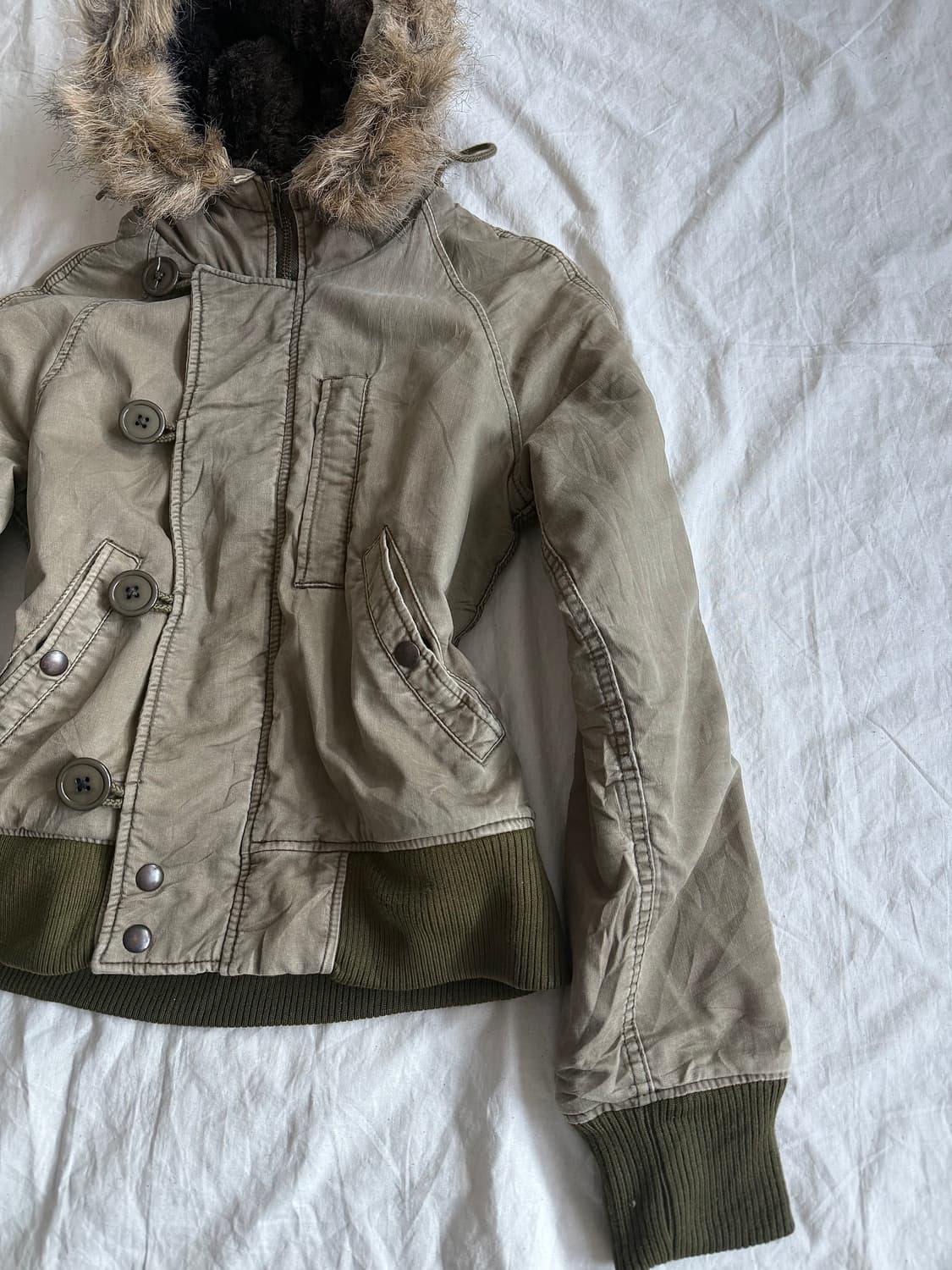 카키 2000‘s y2k 크롭 자켓 상품이미지3