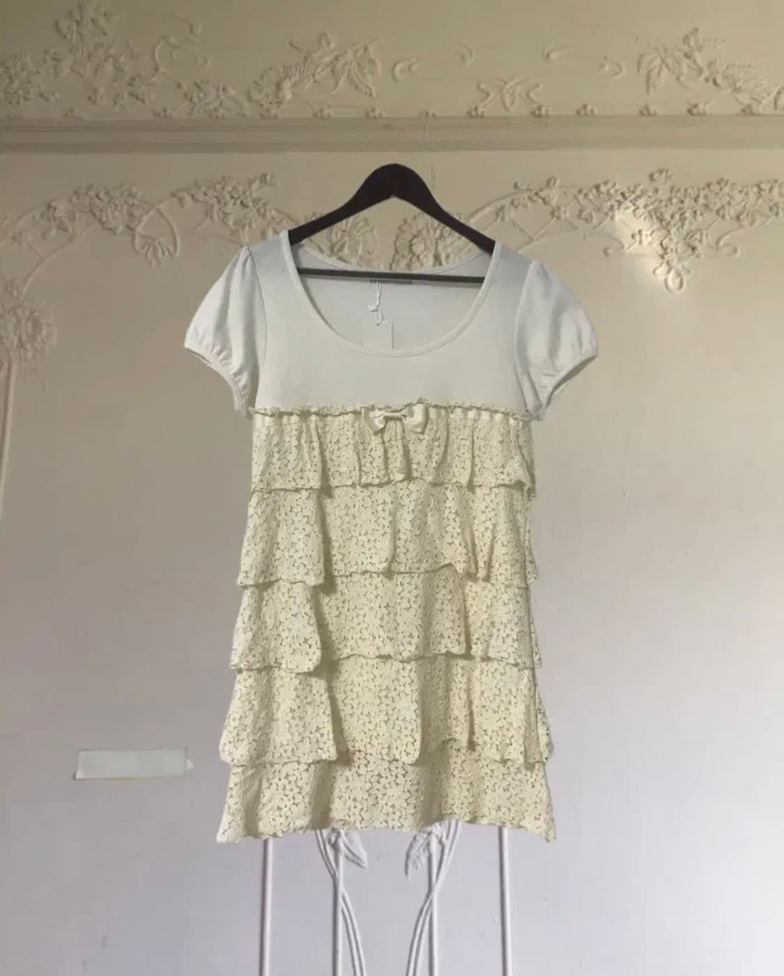 vintage ivory lace ribbon one-piece 상품이미지1