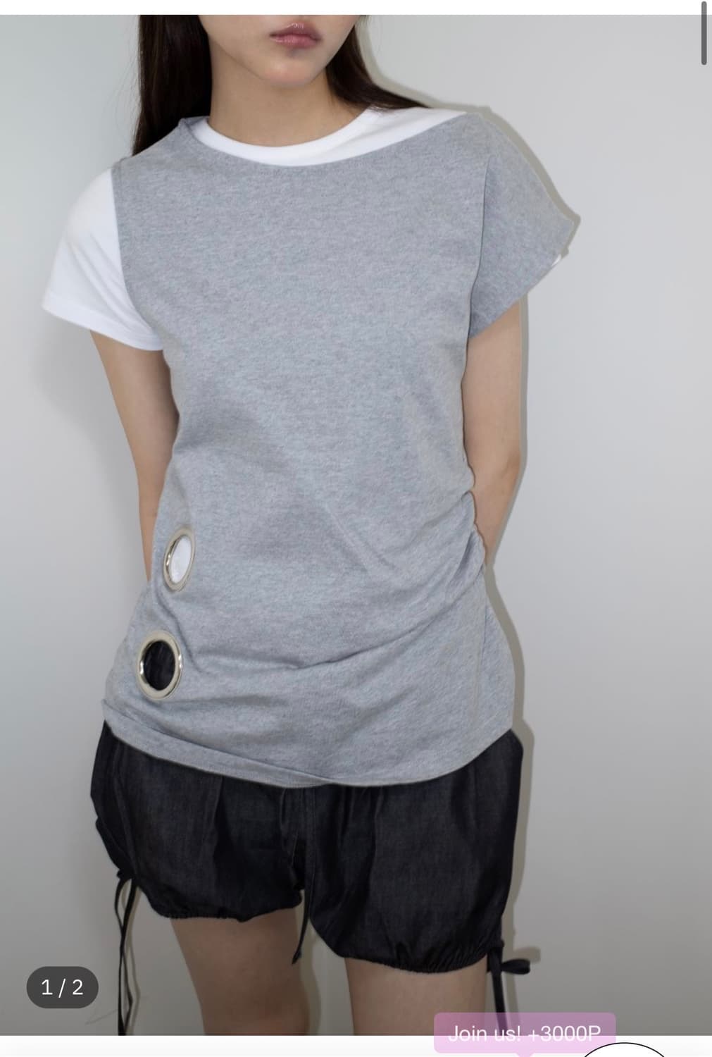 온스카 eyelet loose 슬리브리스 상품이미지2