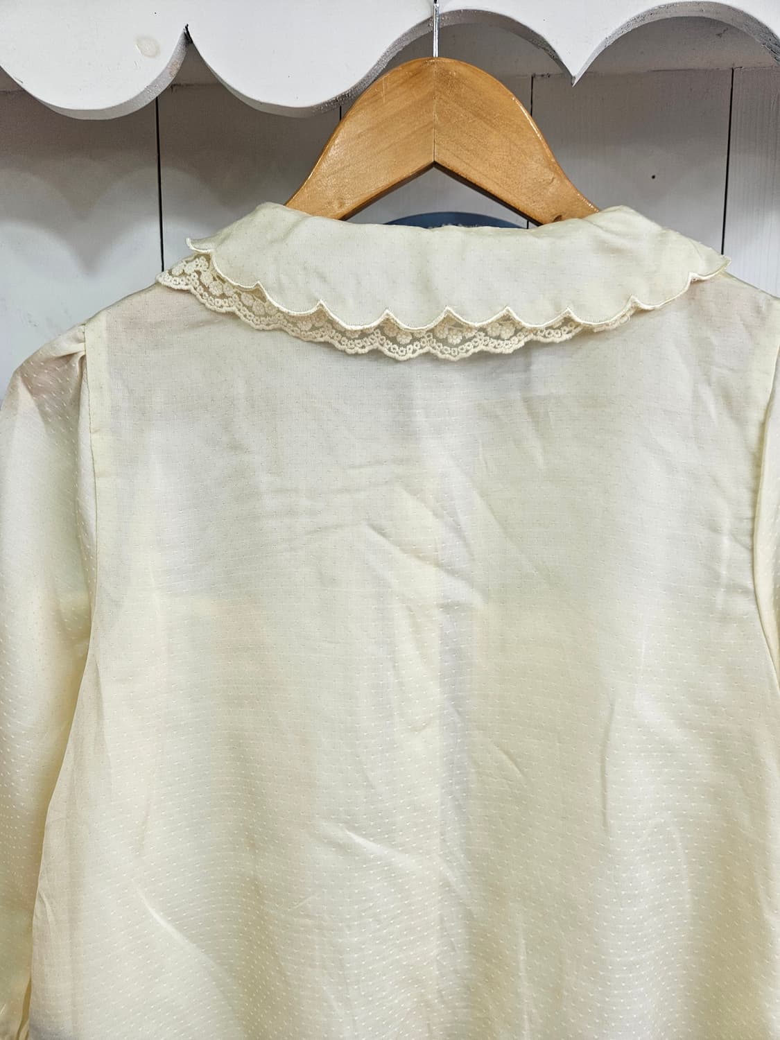 레이스 카라 리본 블라우스 상품이미지7