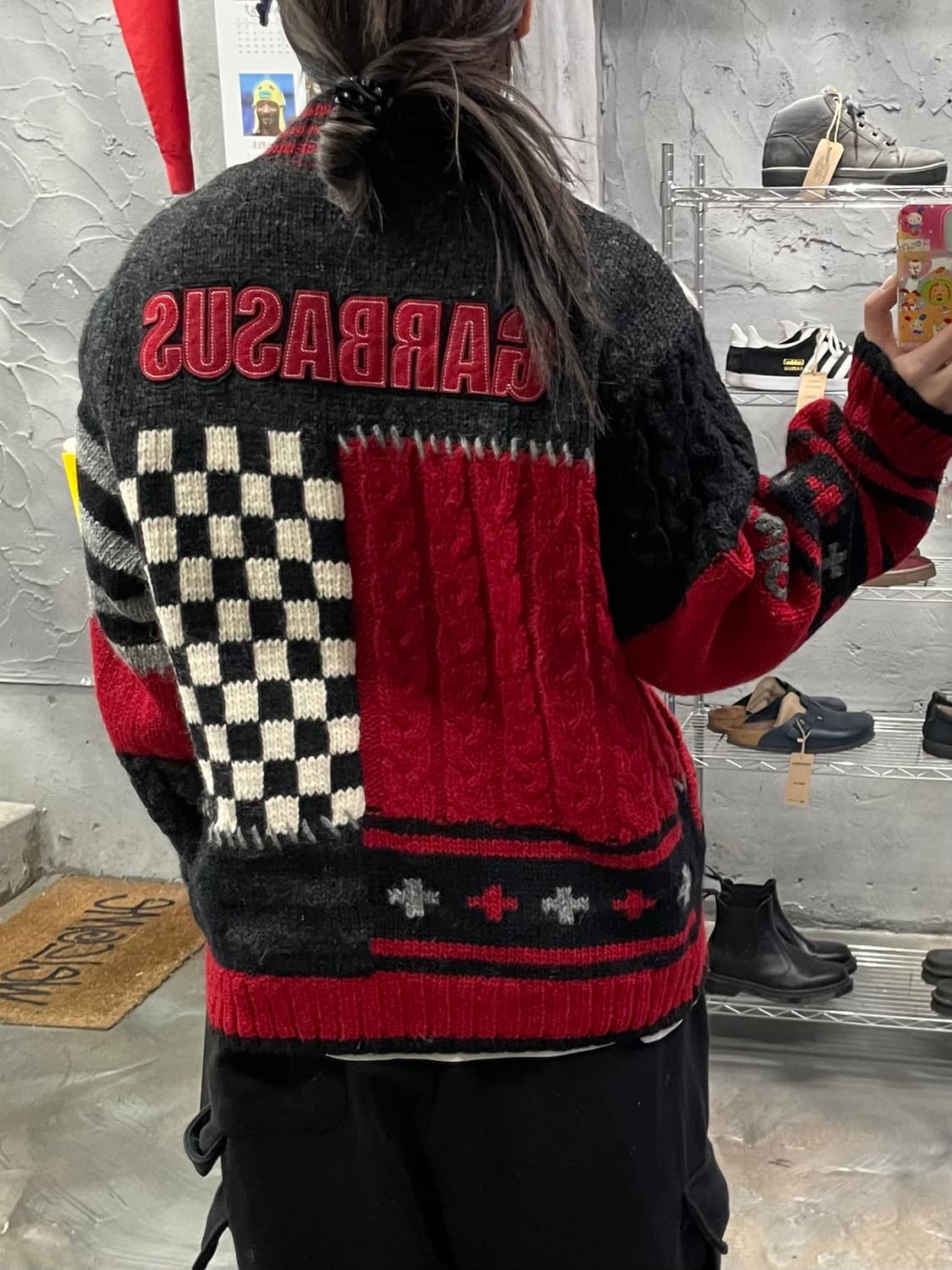  빈티지 울 니트 집업 상품이미지7