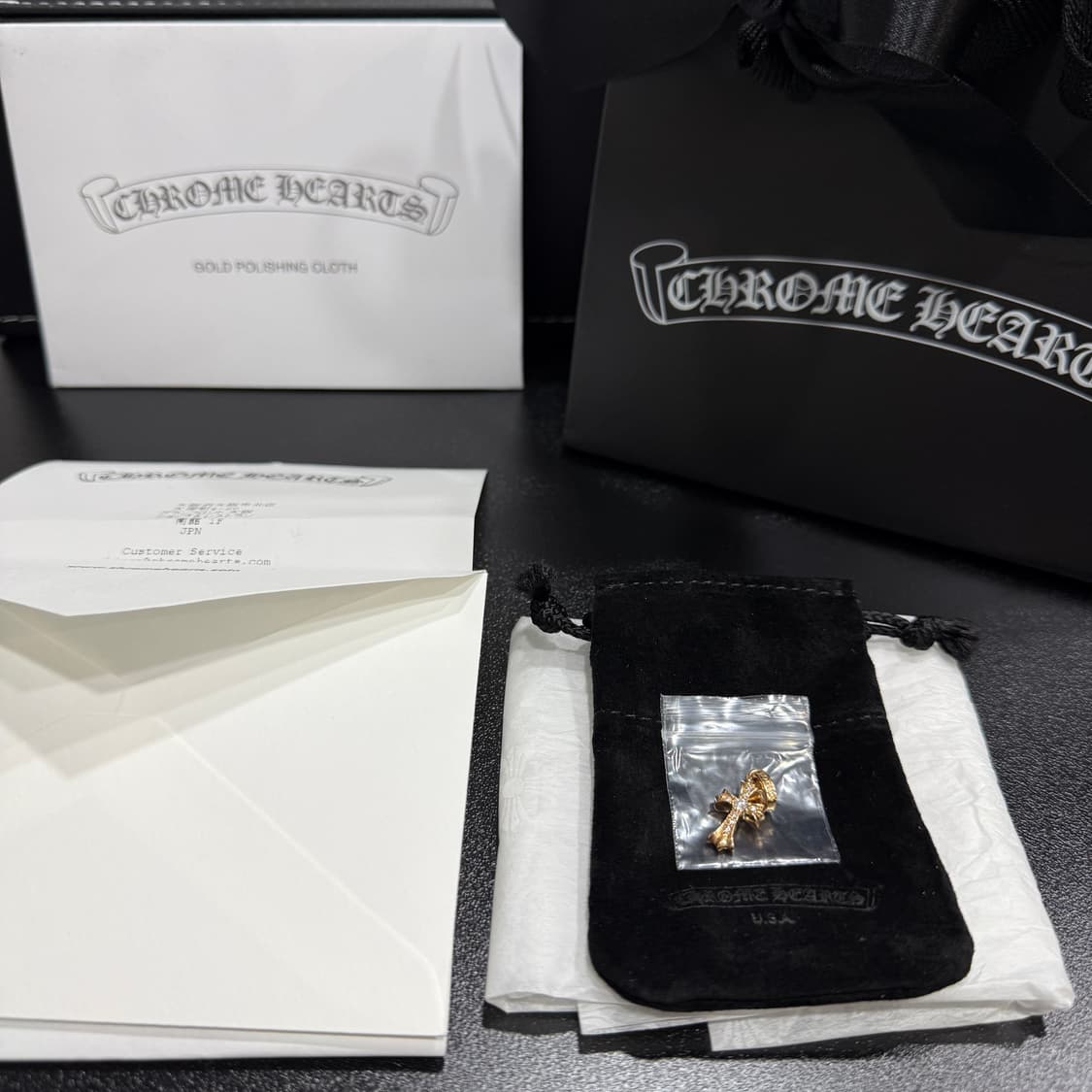 크롬하츠 22k 베이비팻 풀파베 크로스 참 오리지널 상품이미지2