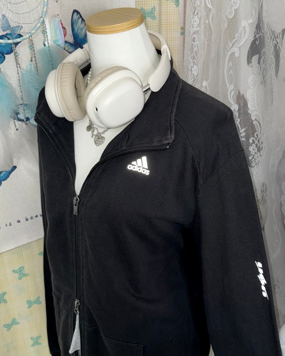 아디다스 블랙 투웨이 집업 져지 상품이미지5