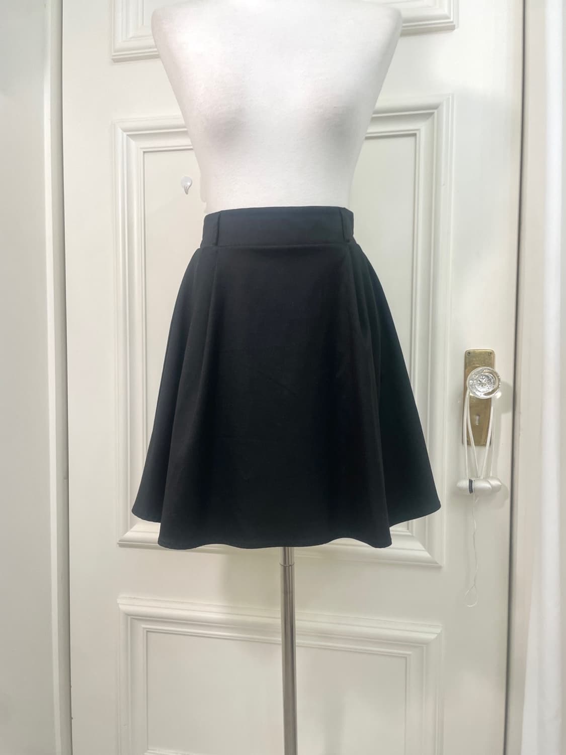 black pleats banding midi skirt(size-M) 상품이미지5
