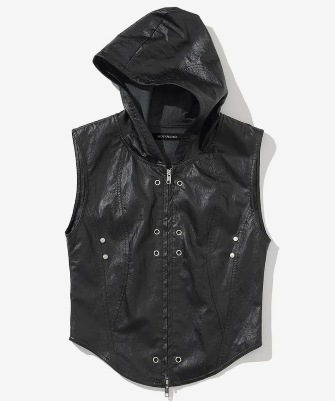 낫포너드 아일렛 가죽 후드 조끼 상품이미지2