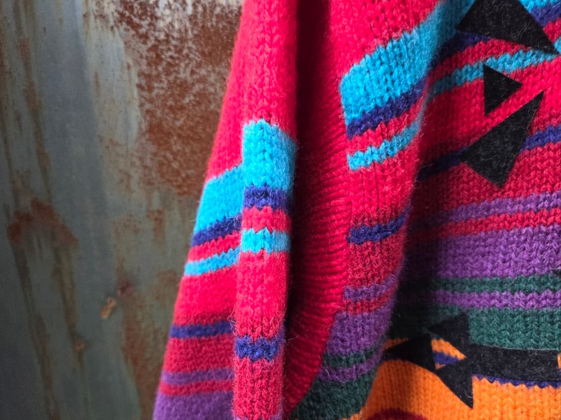 베네통 나바호패턴 램스울 니트 상품이미지8