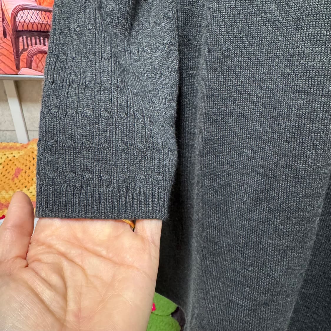 베네통 진그레이 니트 긴팔 원피스 예뻐요 상품이미지6