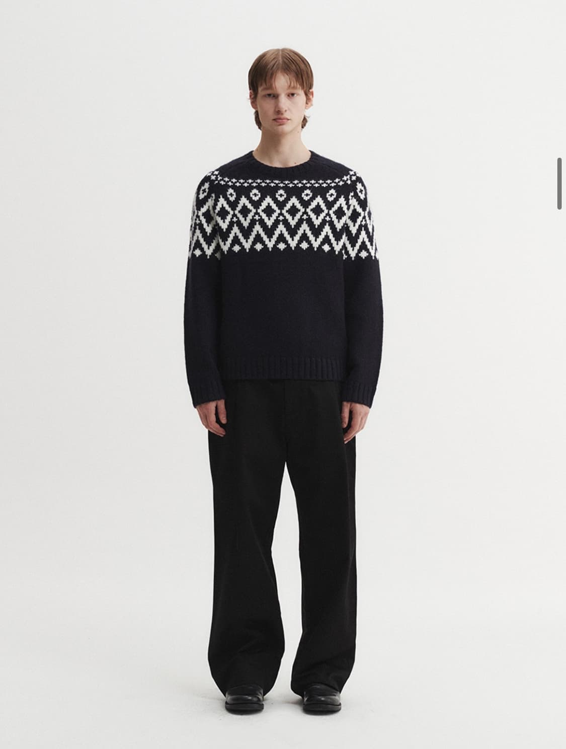 파브레가 울 노르딕 니트 - 네이비 3사이즈 상품이미지2