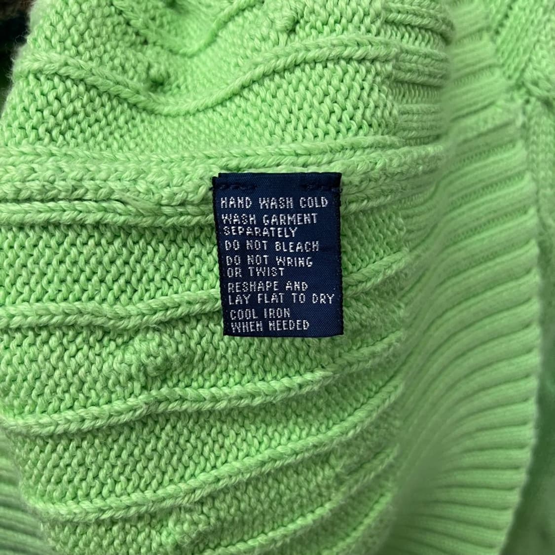 폴로 랄프로렌 포니 로고 꽈배기 니트 스웨터 그린 상품이미지6