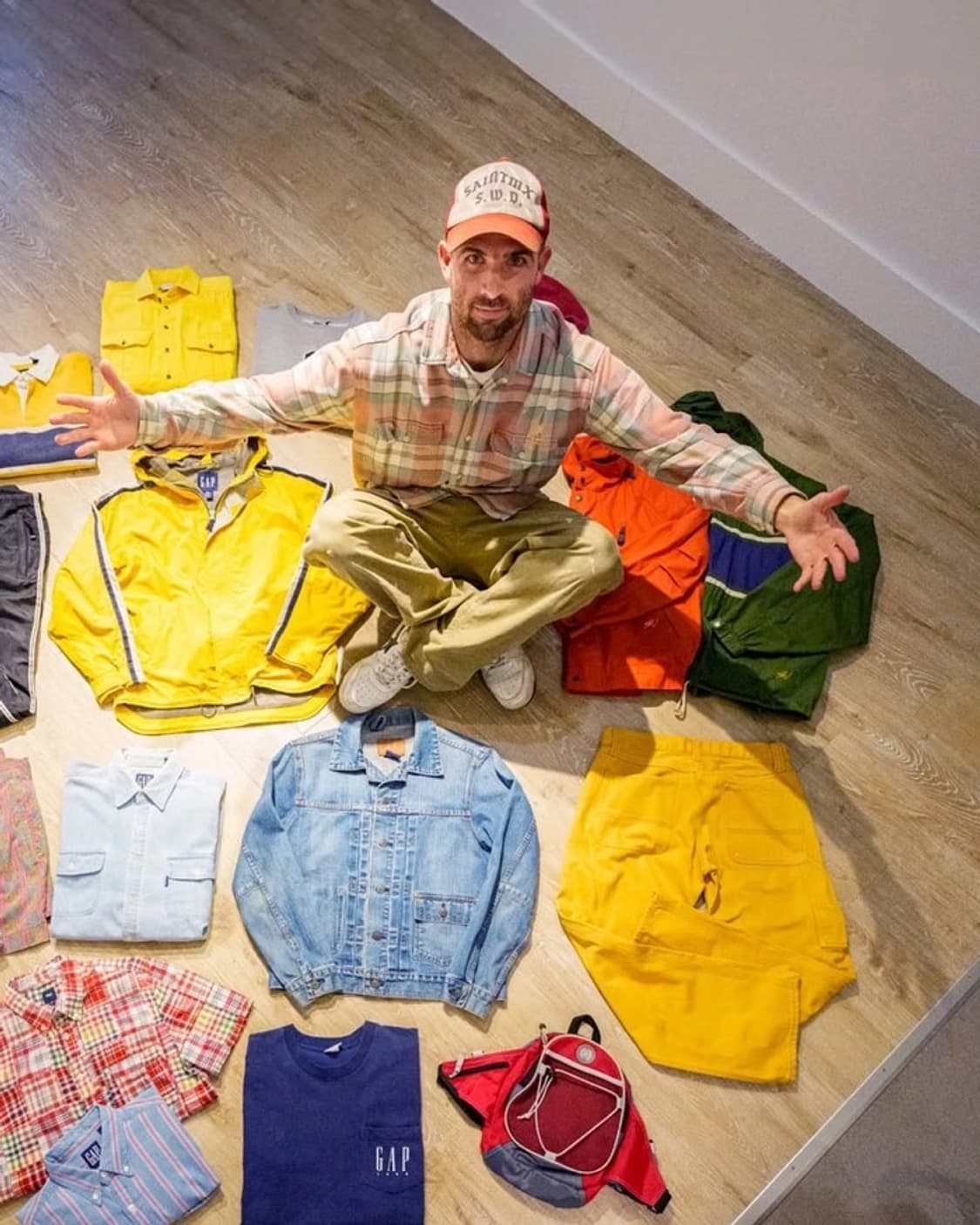 90s 올드 빈티지 갭 플란넬 체크 셔츠 M (103-105) 상품이미지7