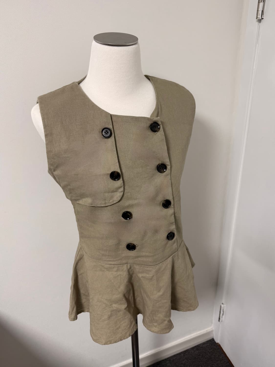 일본 단추 베이지 니트 상품이미지2