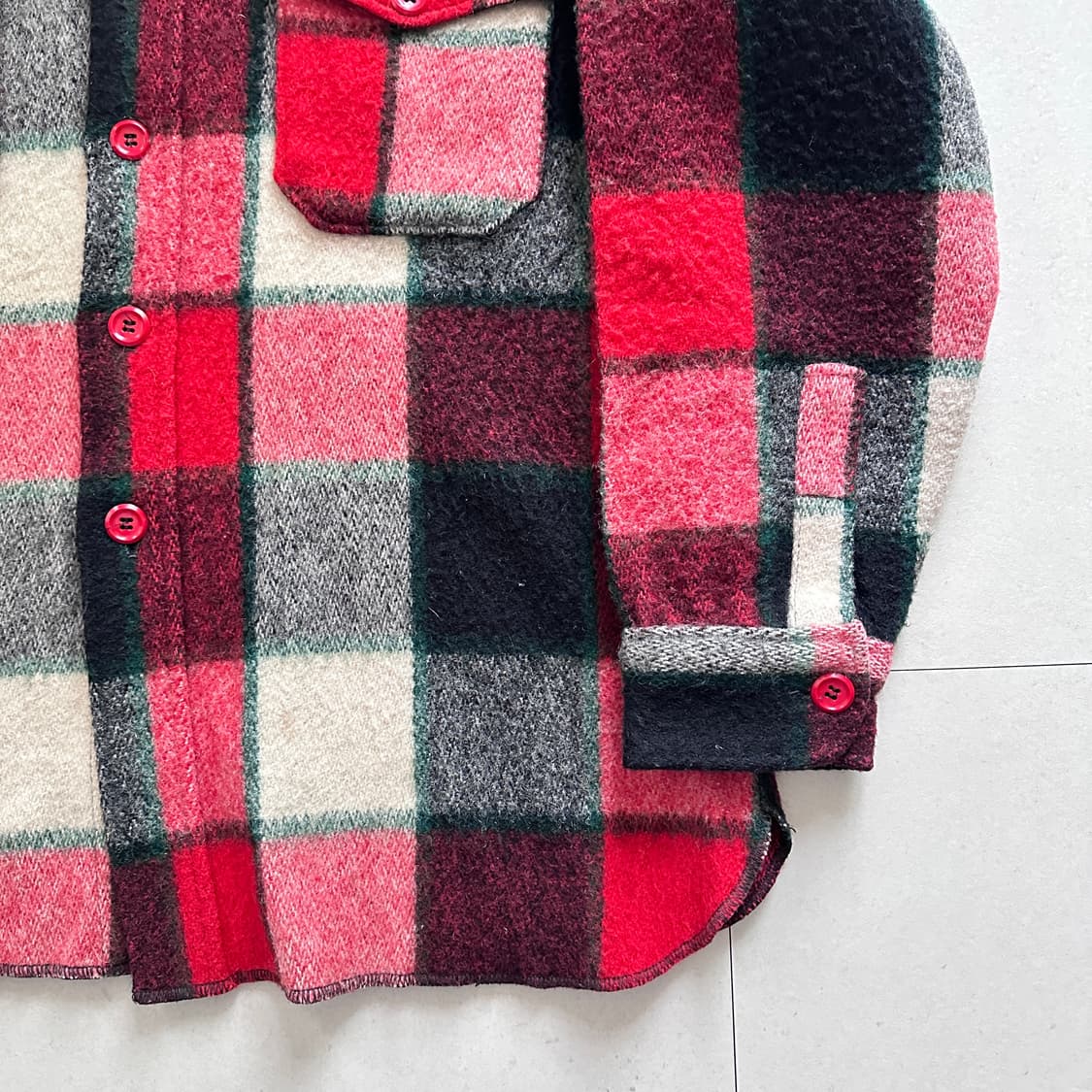 울리치 70s 빈티지 울 셔츠 자켓 XL 상품이미지3