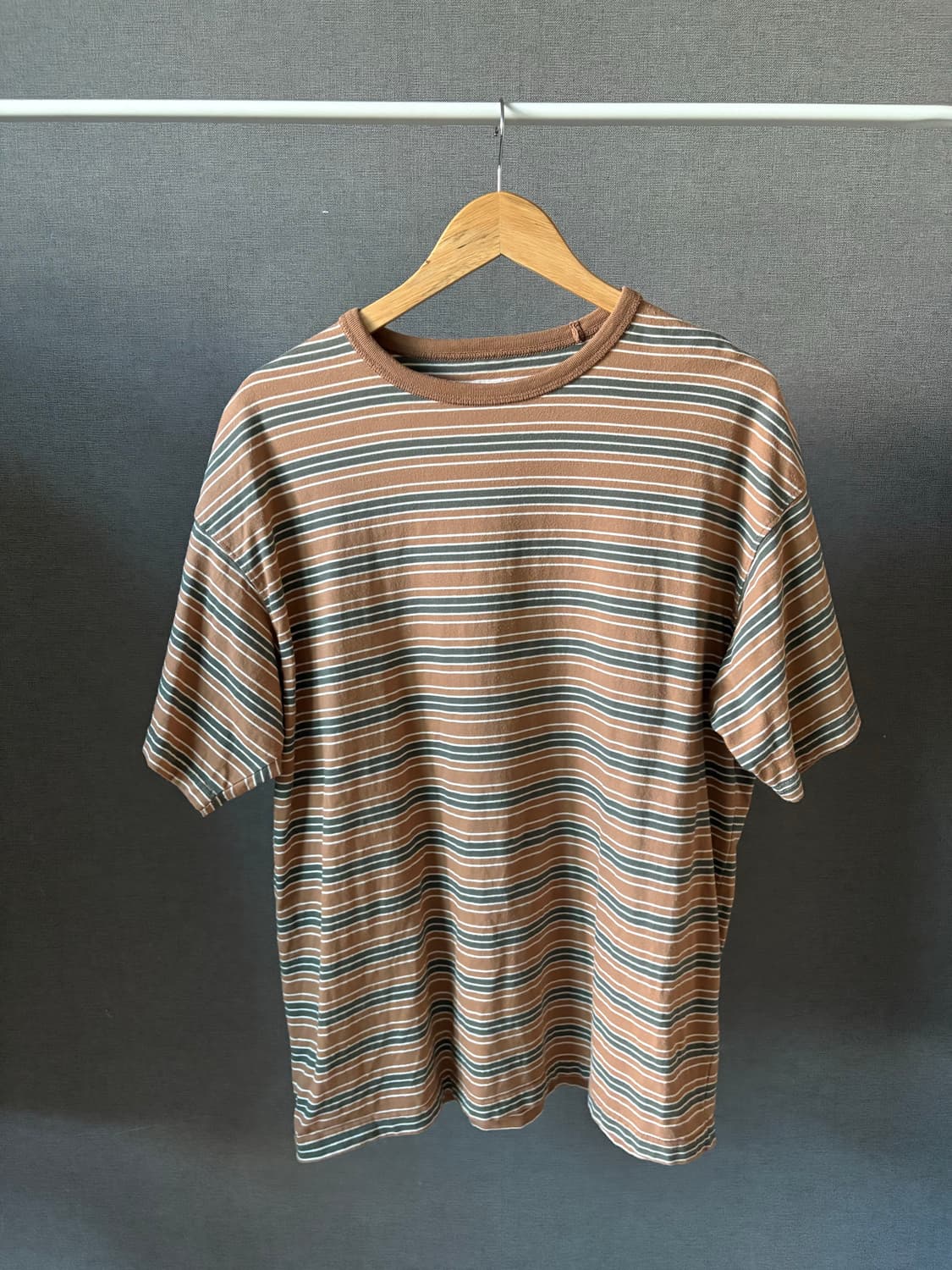 듀테로 레오 빈티지 스트라이프 반팔티S 상품이미지1