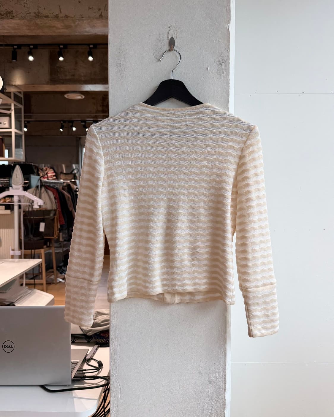 크리스찬 디올 베이지 웨이브패턴 가디건  상품이미지7