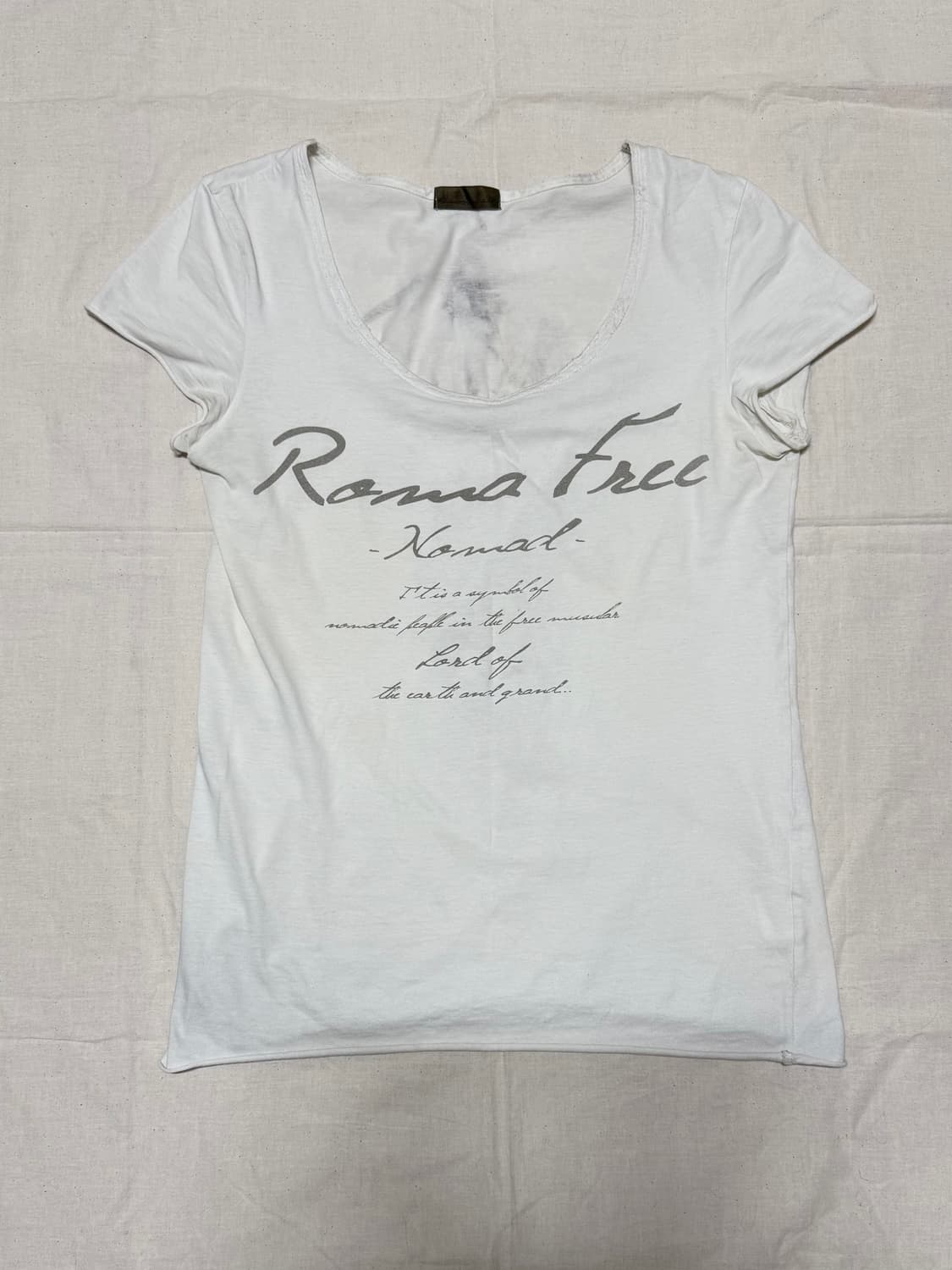 00s G.O.A Feather Printing T shirt 상품이미지2