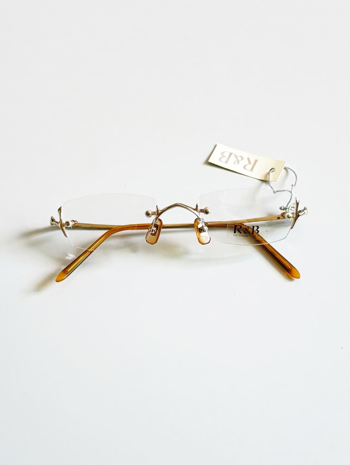 R&B EYEWEAR 골드 무테 스퀘어 메탈 빈티지 안경 상품이미지1
