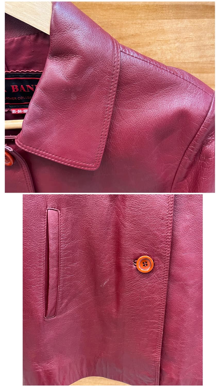 빈티지 양가죽 레더 자켓 레드 #csz3595 상품이미지4