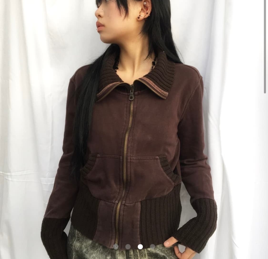 빈티지 니트 집업 상품이미지3