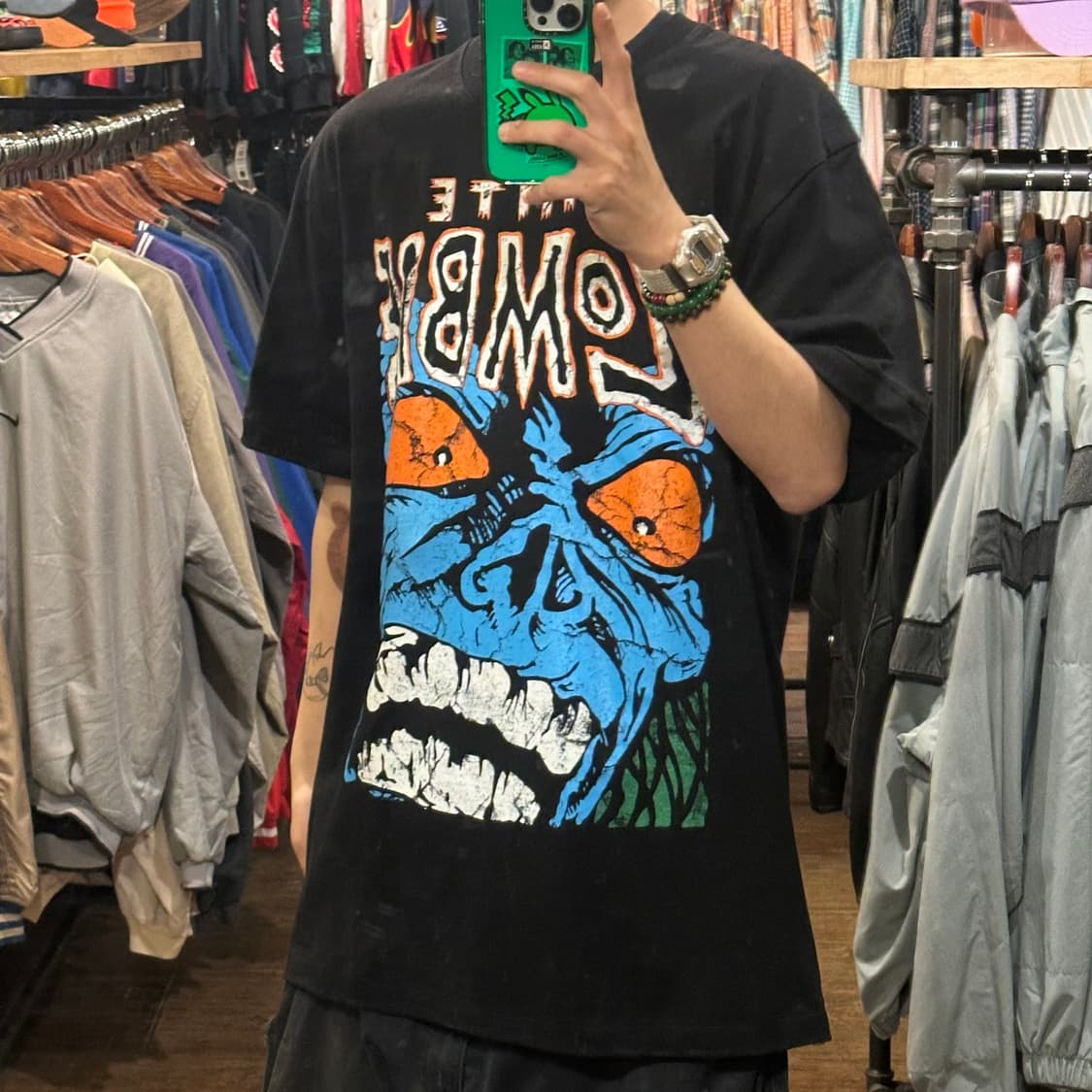 [HI] 빈티지 락 반팔티 블랙 상품이미지3