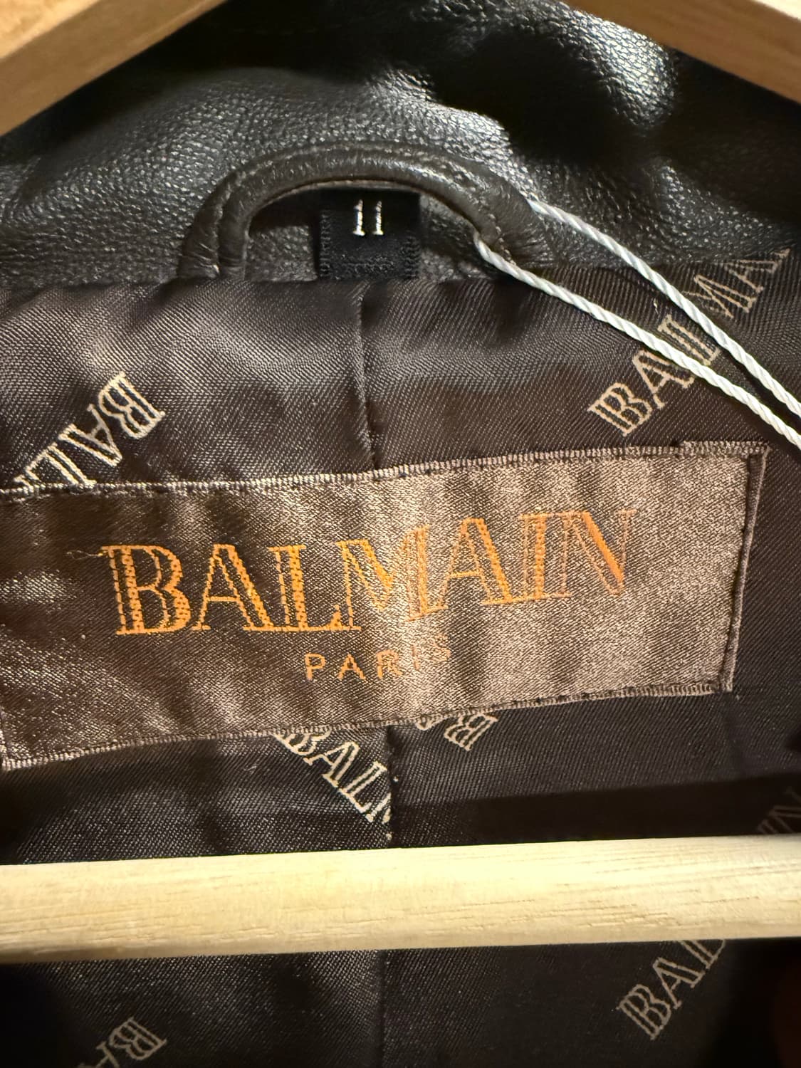 11 발망 BALMAIN 후드 양가죽 하프 코트 다크브라운 상품이미지8