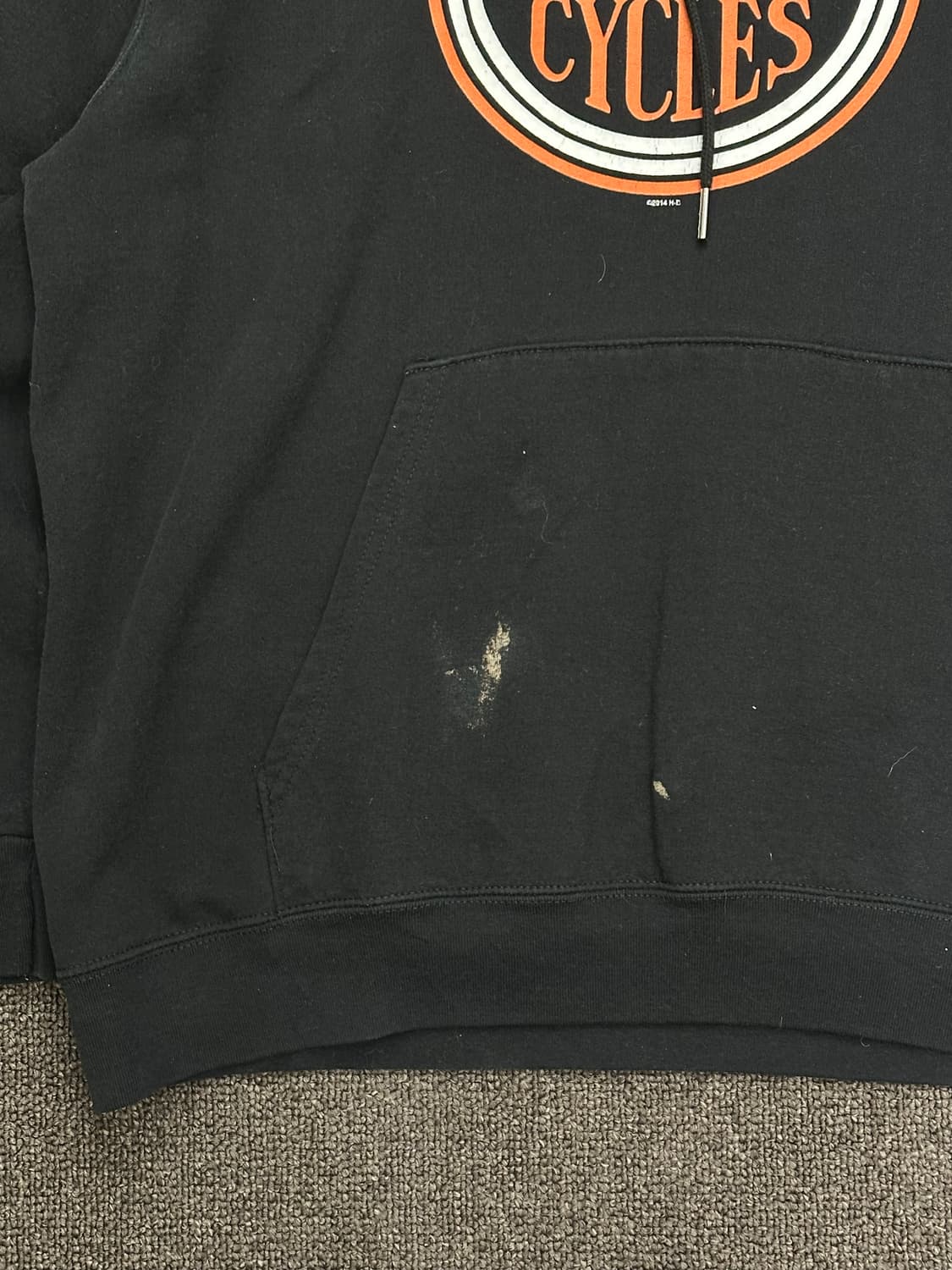 L)할리데이비슨 빈티지 그래픽 로고 블랙 후디 상품이미지4