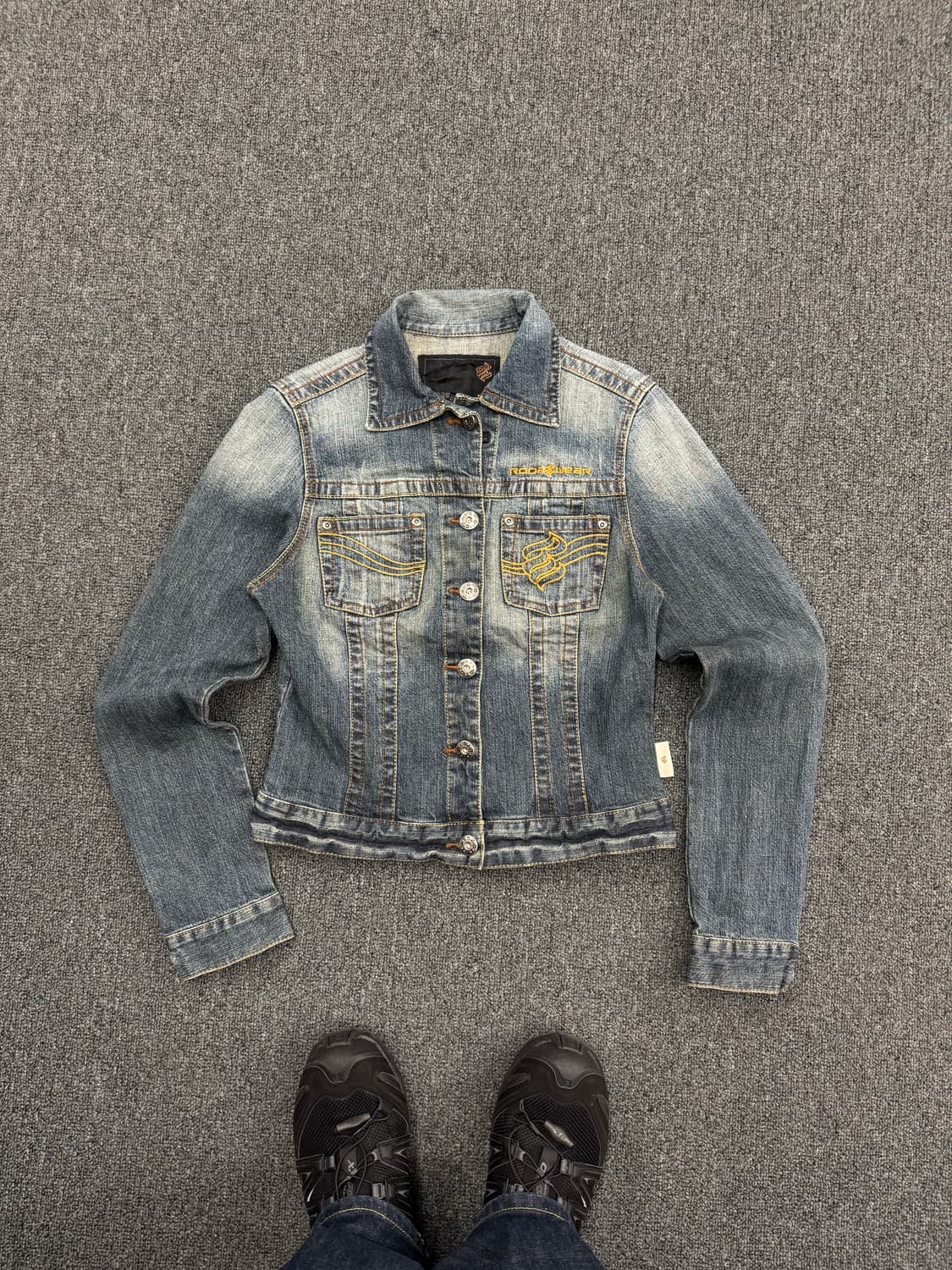 로카웨어 빈티지 여성 y2k 자수 데님자켓 상품이미지1