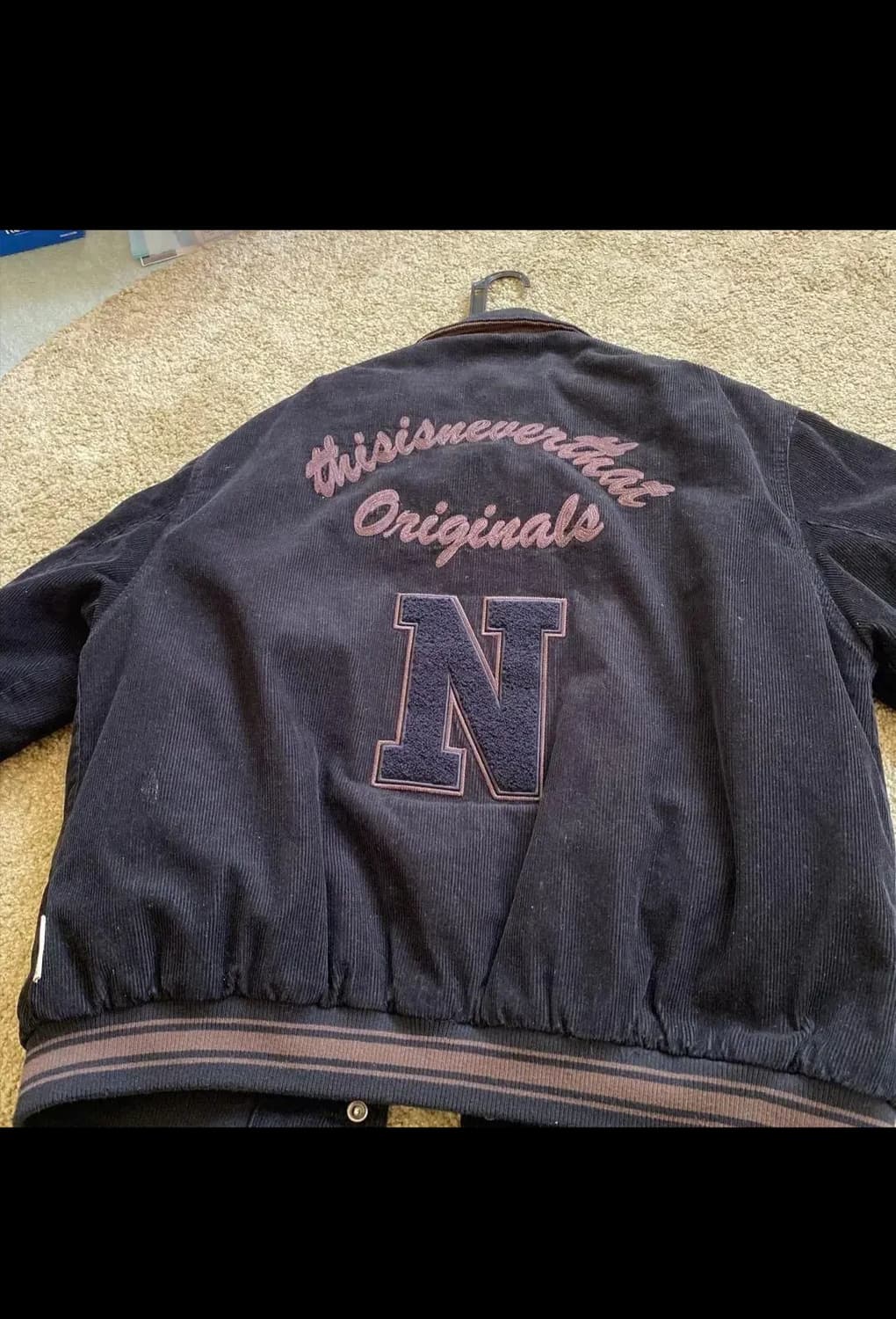 디스이즈네버댓 코듀로이 바시티 다크 네이비 L 상품이미지2