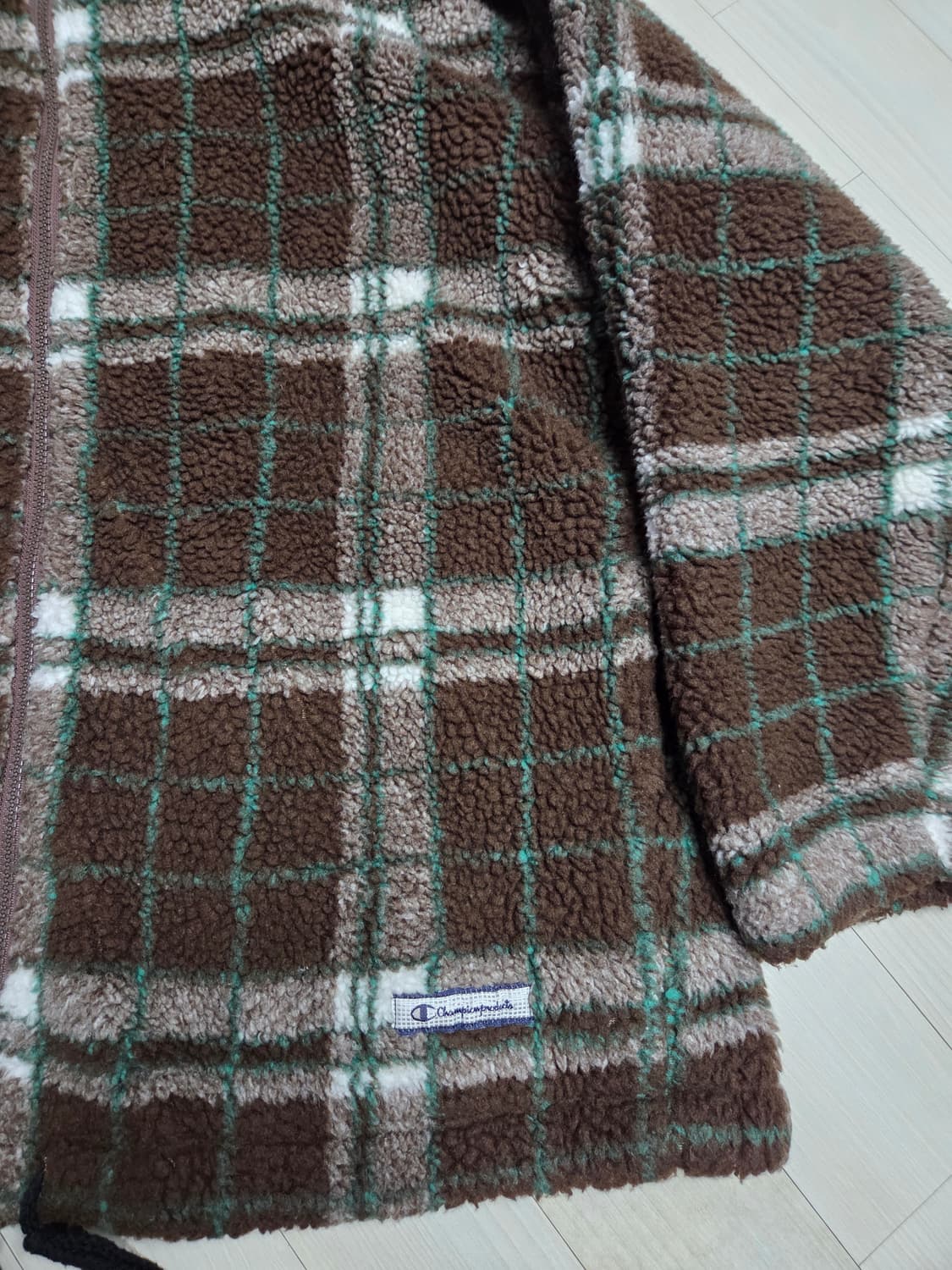 챔피온 빈티지 체크 플리스 자켓 상품이미지3