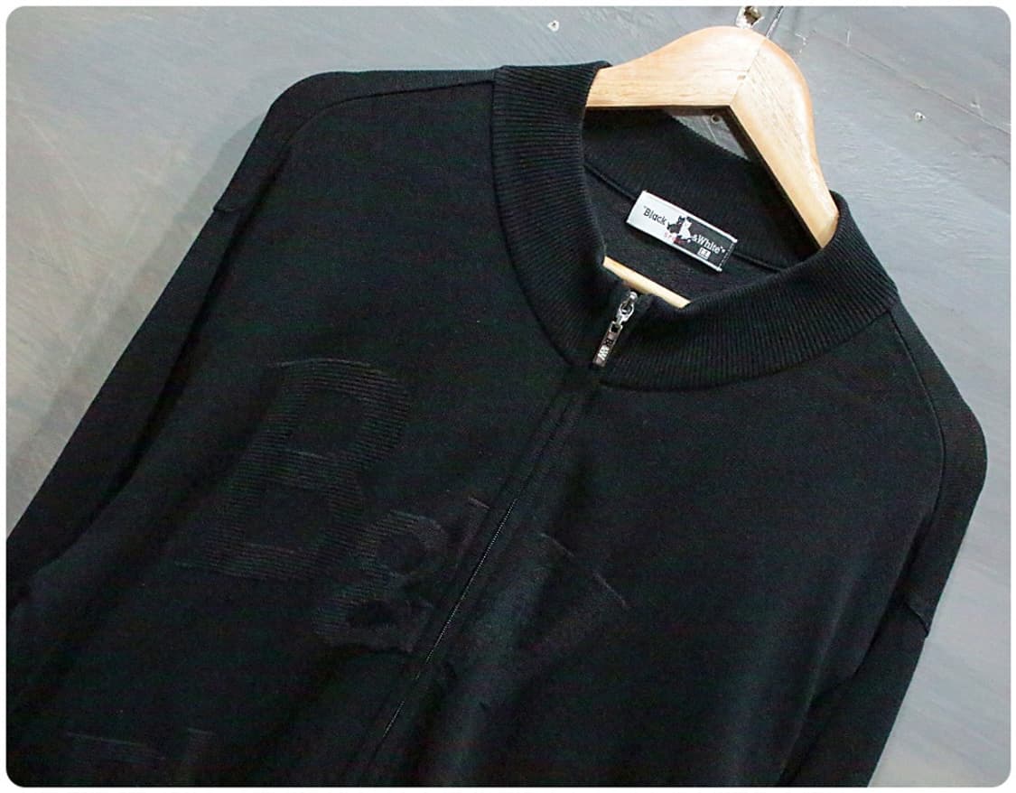 블랙앤화이트 골프 빅로고 니트 집업 가디건 110 상품이미지1