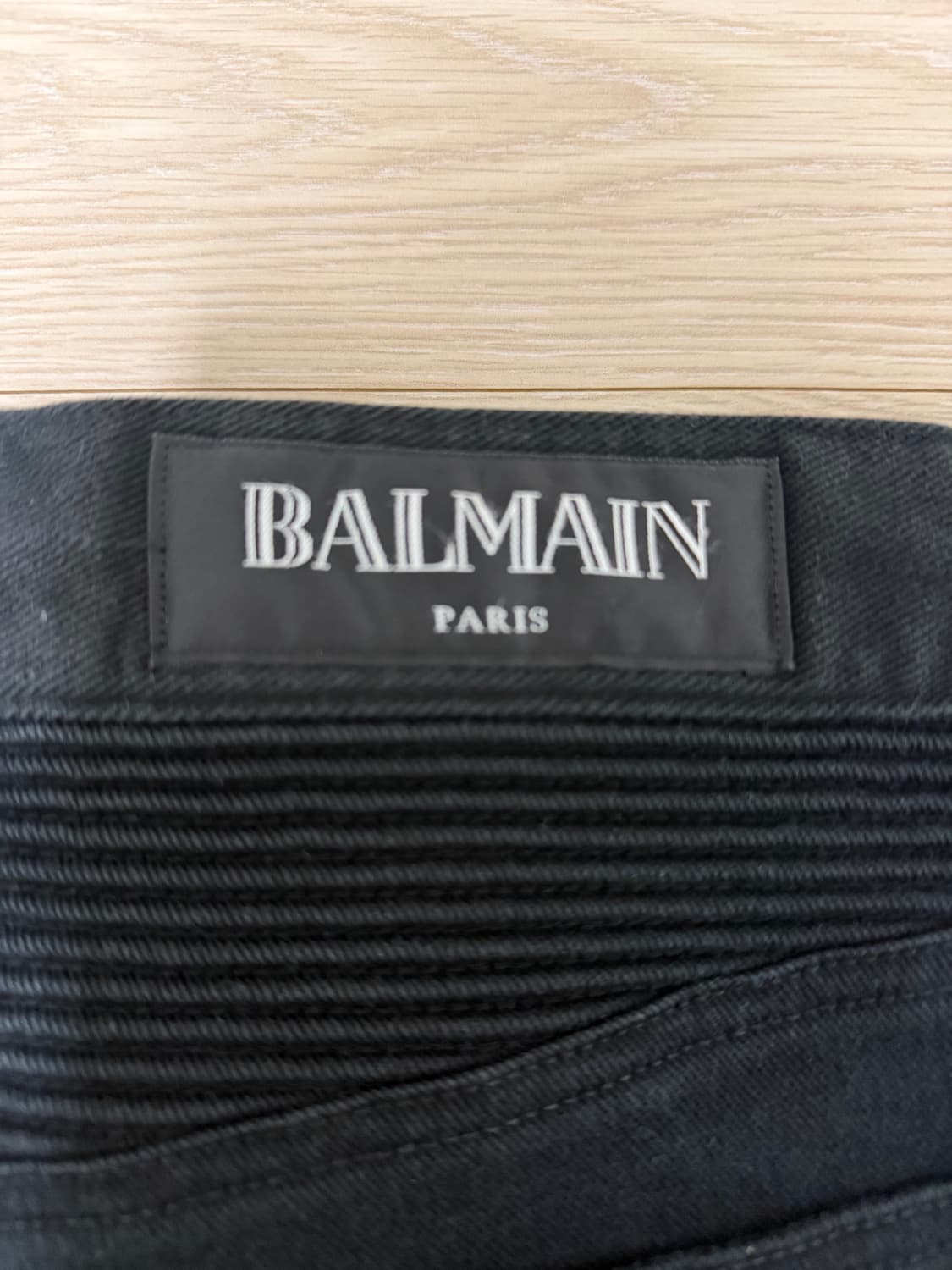 Balmain double zipper biker jeans black 상품이미지3