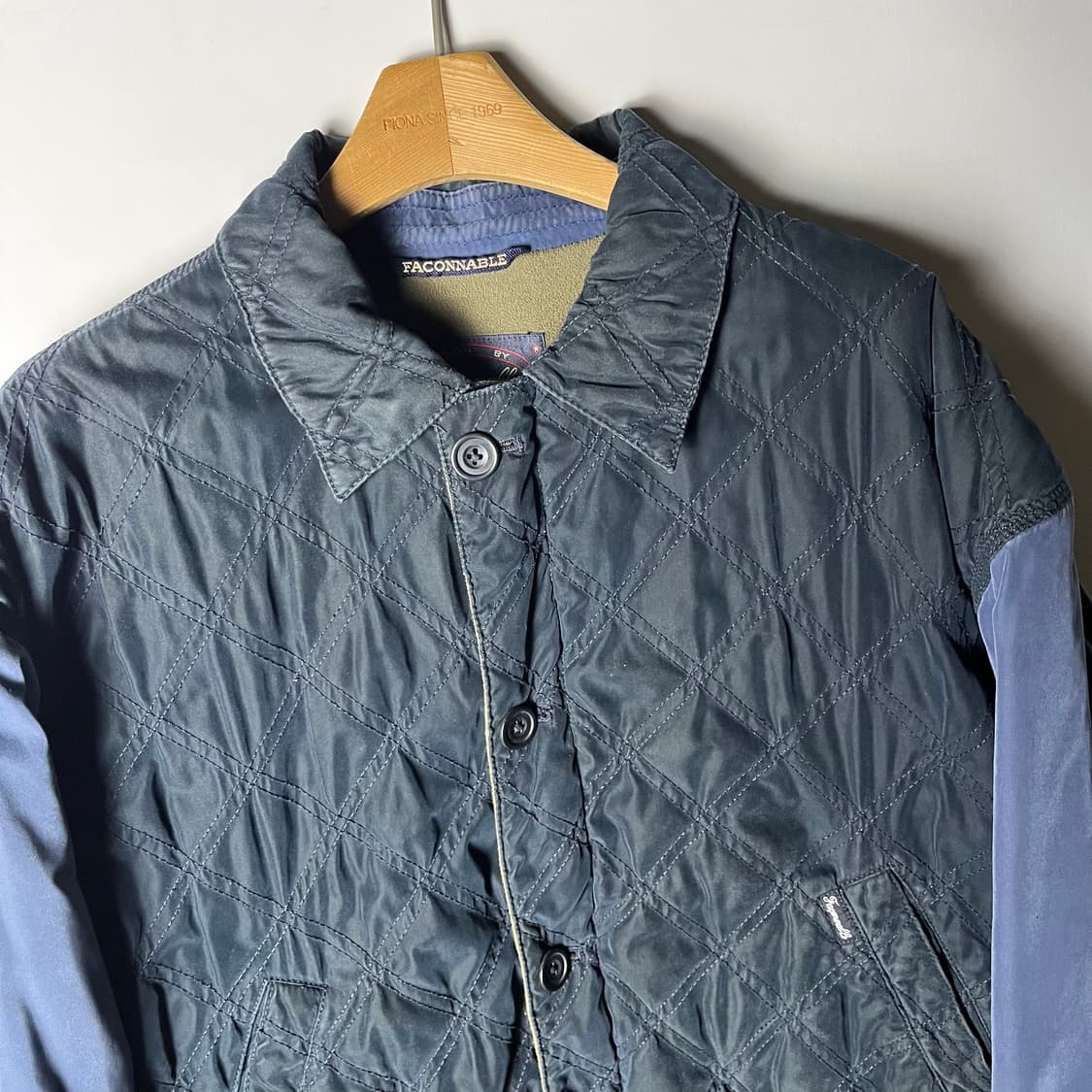 [Faconnable] 90's 파쏘나블 엘보패치 퀼팅 파데드자켓 상품이미지2