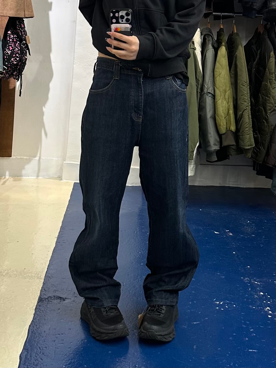 2000s fubu 푸부 백로고 데님 팬츠 상품이미지2