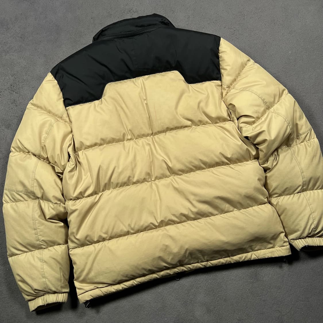 폴로 투웨이 베이지 고햄 덕다운 패딩 자켓 상품이미지6