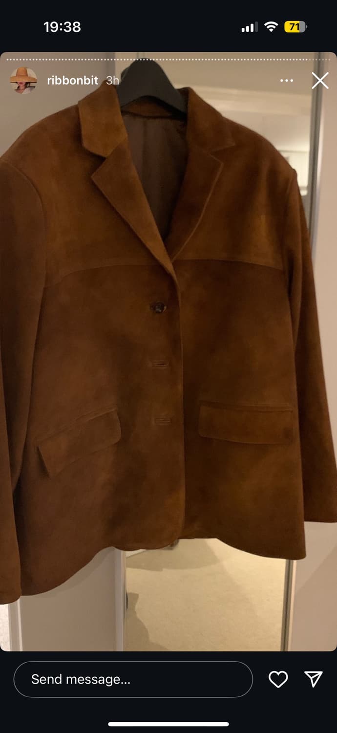 ribbonbit tan suede coat 리본빛 탄 스웨이드 자켓 상품이미지3