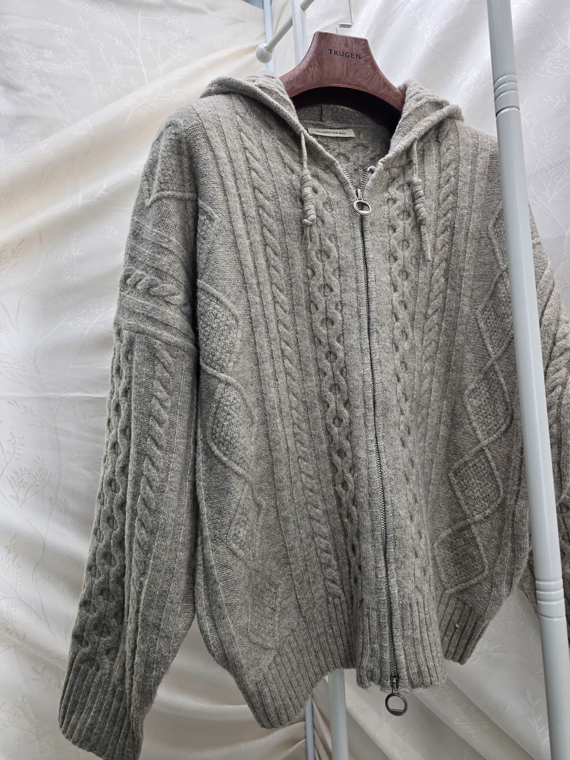 라퍼지스토어 케이블 후드 니트 집업 M 상품이미지1