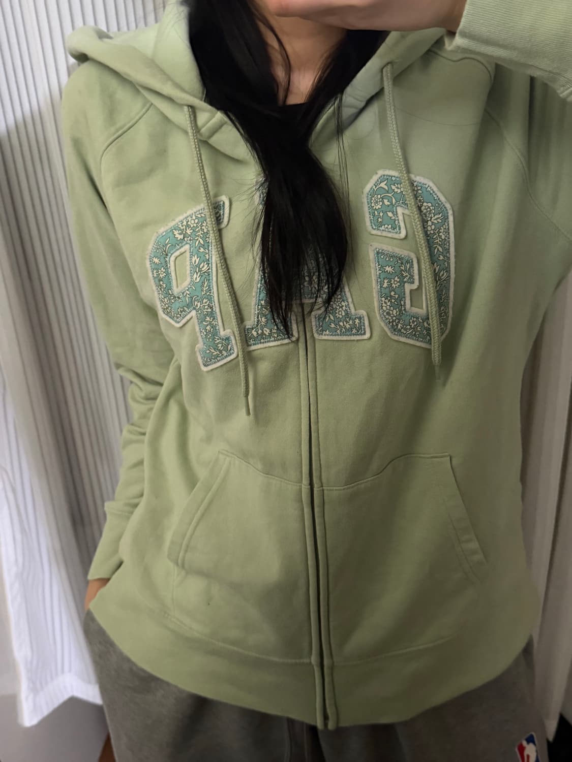 갭 연두색 후드집업 L 상품이미지1